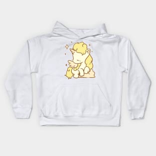 Soft Unicorn (Lemon Yellow) Kids Hoodie